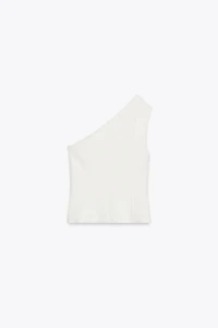 TOP GILET ASYMÉTRIQUE INTERLOCK