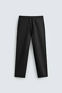 RELAXED FIT COTTON - LINEN PANTS