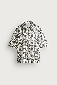 MOSAIC PRINT RELAXED FIT SHIRT