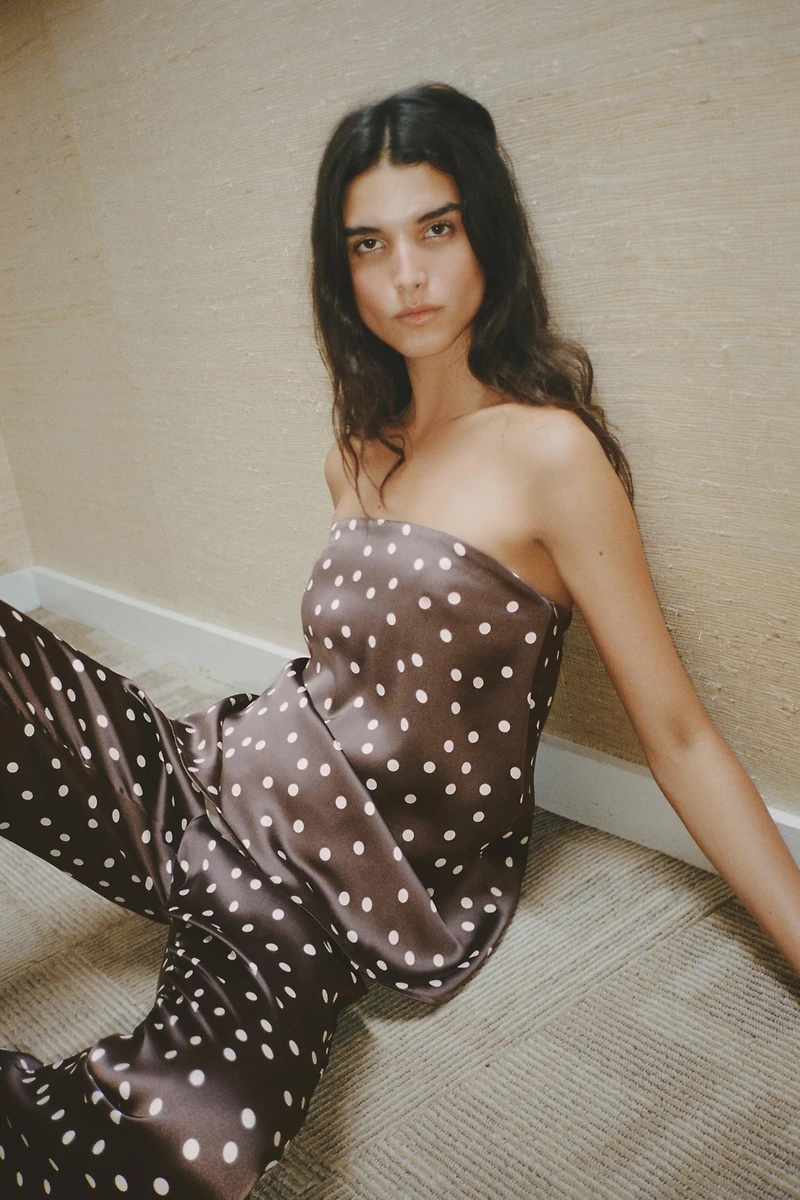 HIGH-WAISTED SATIN PANTS