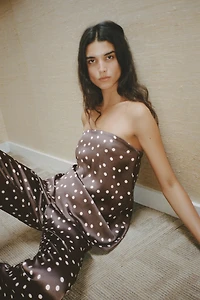 HIGH-WAISTED SATIN PANTS