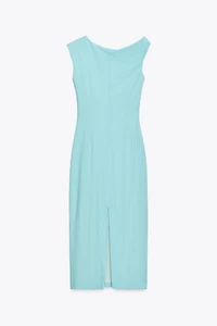 ROBE MIDI ASYMÉTRIQUE DÉCOR