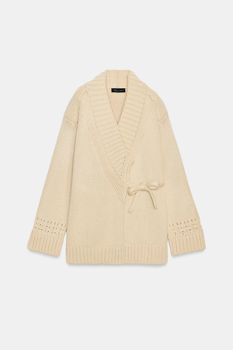 KNIT KIMONO WRAP JACKET