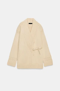 KNIT KIMONO WRAP JACKET