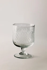 VERRE À PIED EN VERRE TAILLÉ