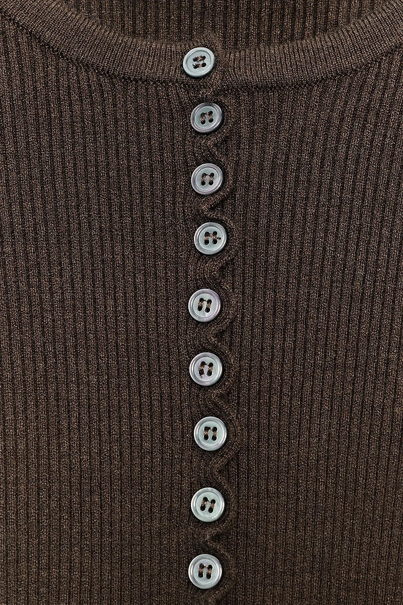 RIB KNIT CARDIGAN