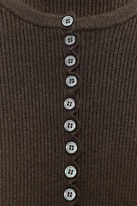 RIB KNIT CARDIGAN