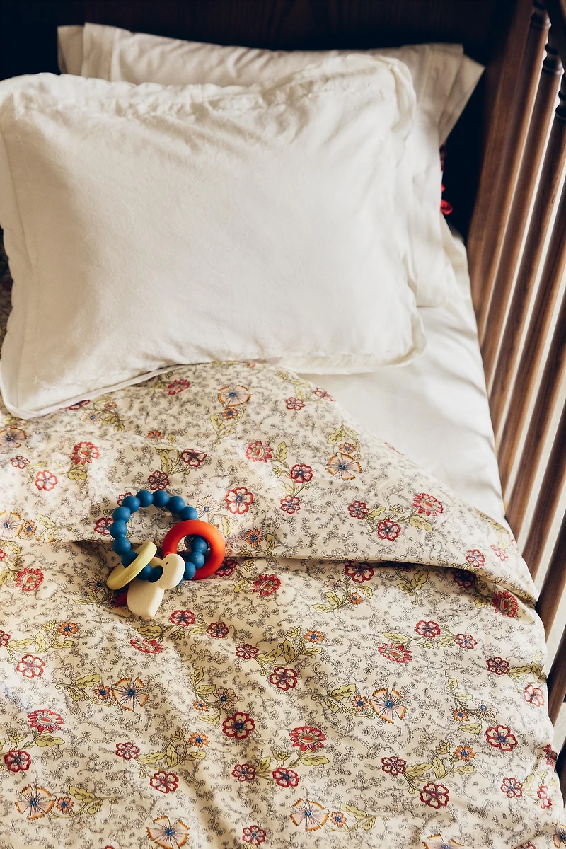 KIDS FLORAL COTTON DUVET COVER