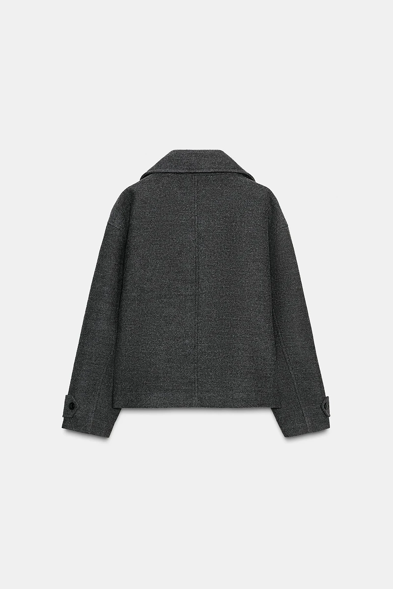 SOFT DOUBLE-BREASTED SHORT COAT