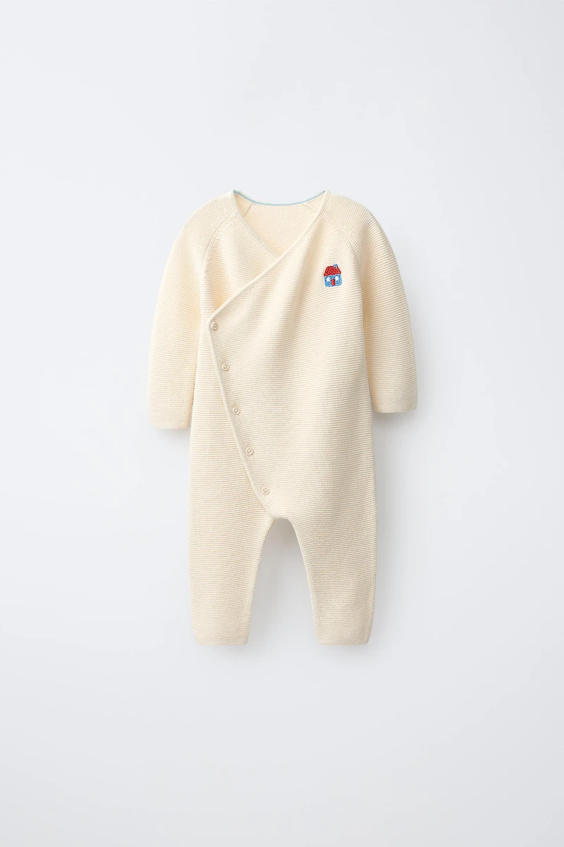 EMBROIDERED HOUSE KNIT JUMPSUIT