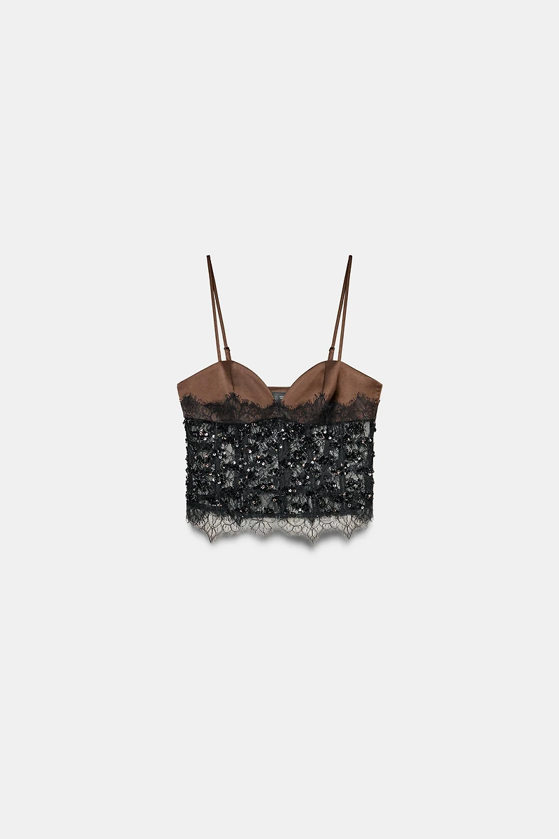 TOP STYLE CORSET AVEC PAILLETTES