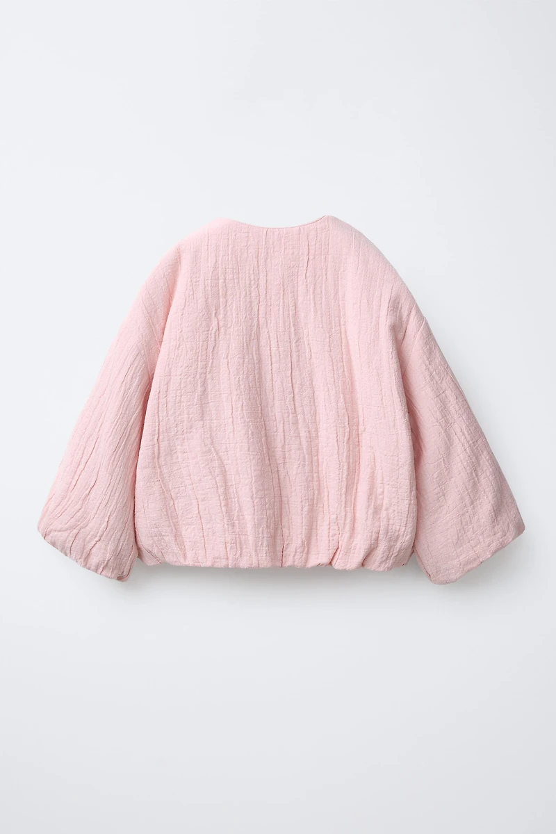 BOW TEXTURED JACKET