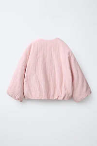 BOW TEXTURED JACKET