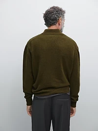 Pull en maille à col mock V