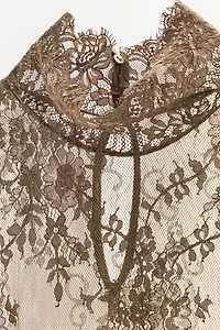 HIGH NECK LACE DRESS