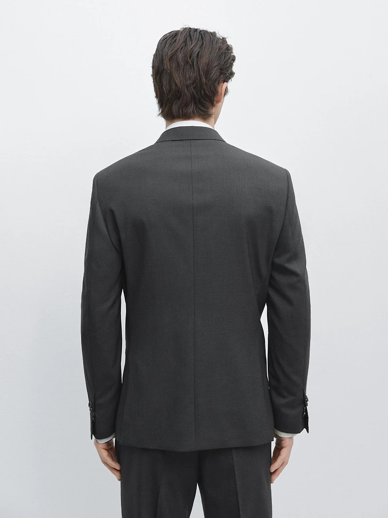 100% cool wool suit blazer
