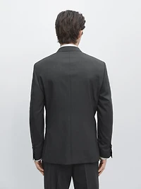 100% cool wool suit blazer