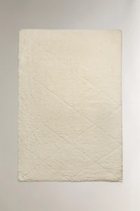 GEOMETRIC DESIGN WOOL AREA RUG
