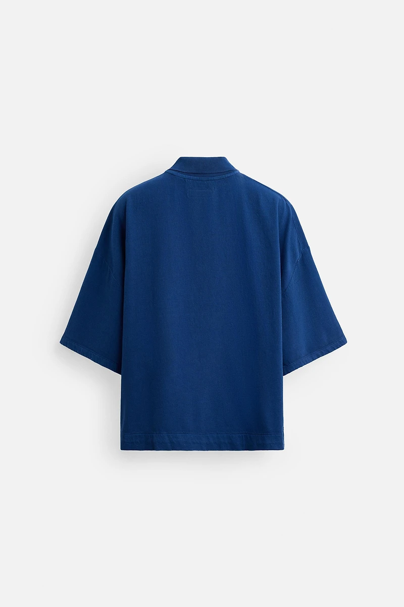 EMBROIDERED TEXT POLO SHIRT