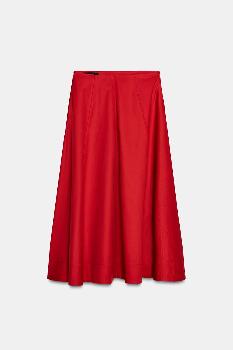 PLEATED MIDI SKIRT