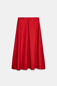 PLEATED MIDI SKIRT