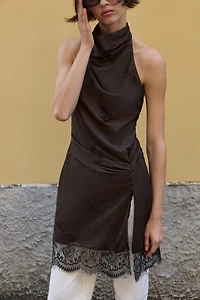 HALTER LINGERIE STYLE DRESS
