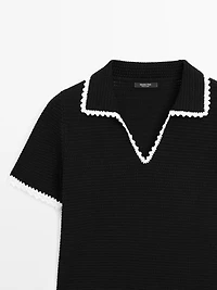 Polo à manches courtes en maille de coton