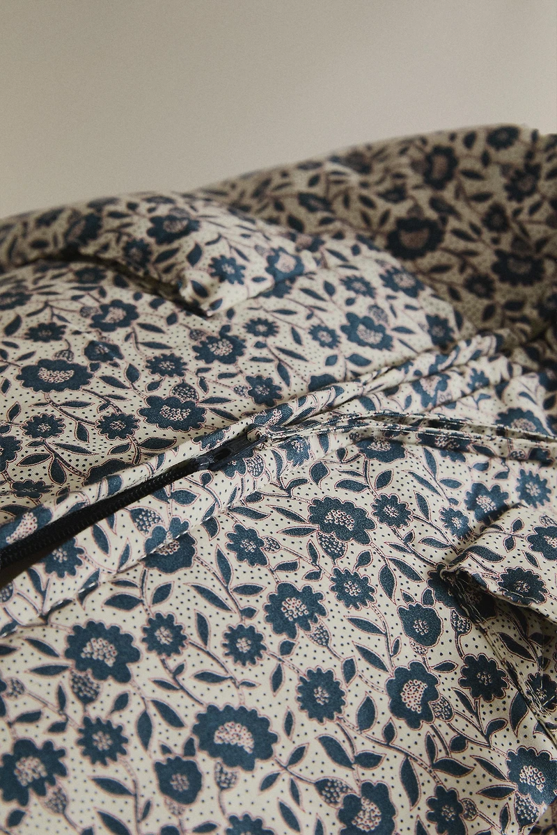 FLORAL COTTON DIAPER BAG