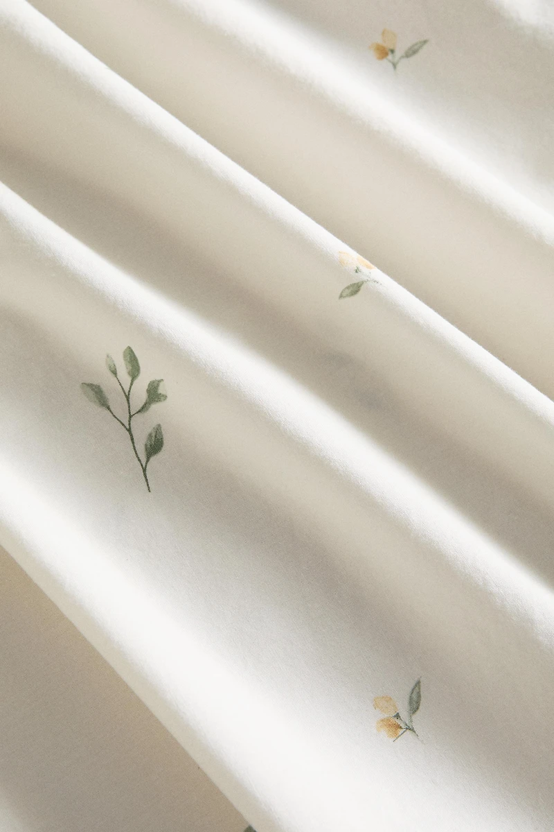 DRAP DE DESSUS IMPRIMÉ FEUILLES