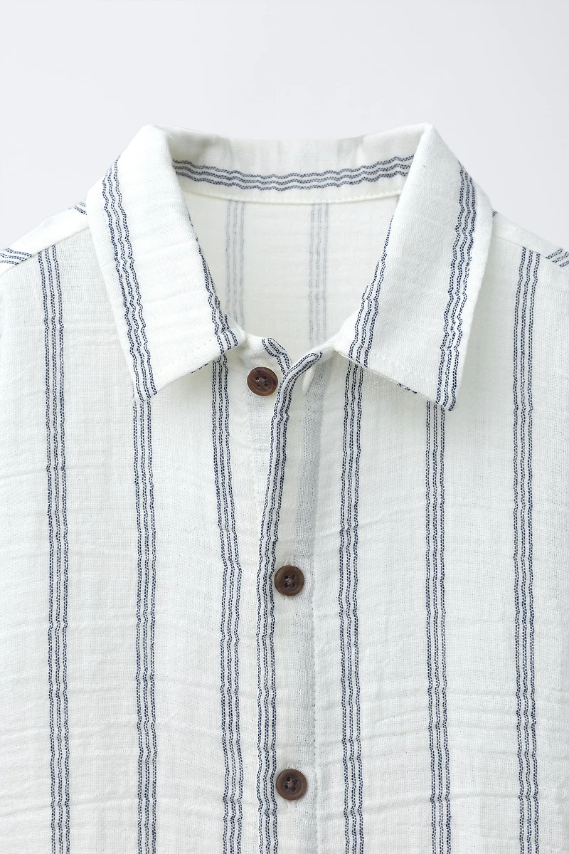 STRIPED TEXTURED SHIRT