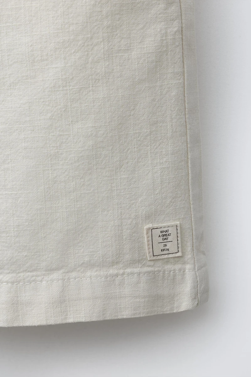 COTTON ELASTIC WAIST SHORTS