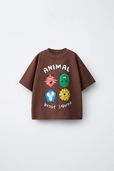 T-SHIRT À IMPRIMÉ ANIMALIER