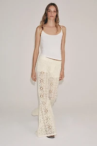 EMBROIDERED FLARE PANTS ZW COLLECTION