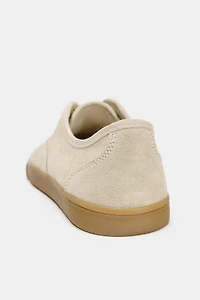 BAREFOOT SPLIT LEATHER SNEAKERS