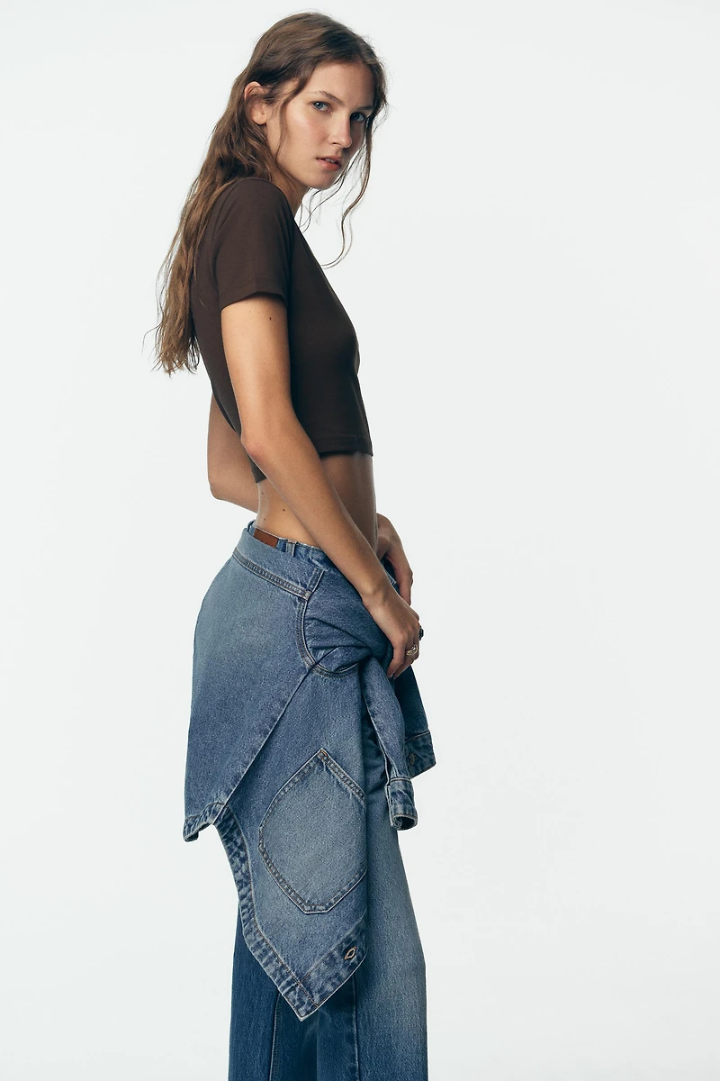 CROPPED STRETCH T-SHIRT