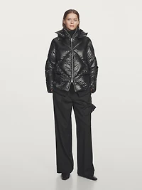 Water-repellent down puffer jacket