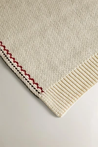 CHRISTMAS JACQUARD KNIT BLANKET