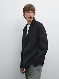 Wool blend blazer
