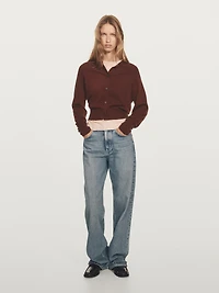 100% cashmere long sleeve cardigan