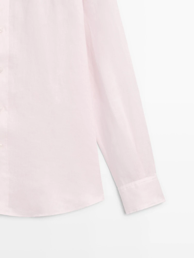100% linen slim fit shirt