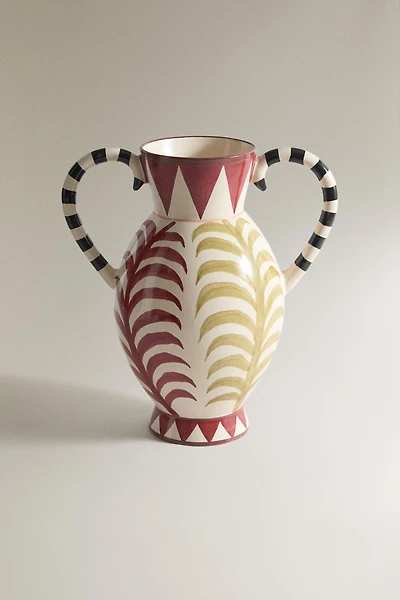 VASE CÉRAMIQUE À DEUX ANSES