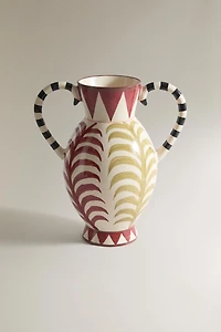 VASE CÉRAMIQUE À DEUX ANSES
