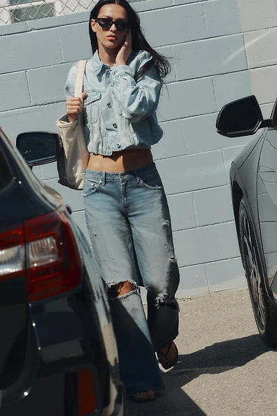 TRF RIPPED DENIM JACKET