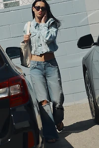 TRF RIPPED DENIM JACKET