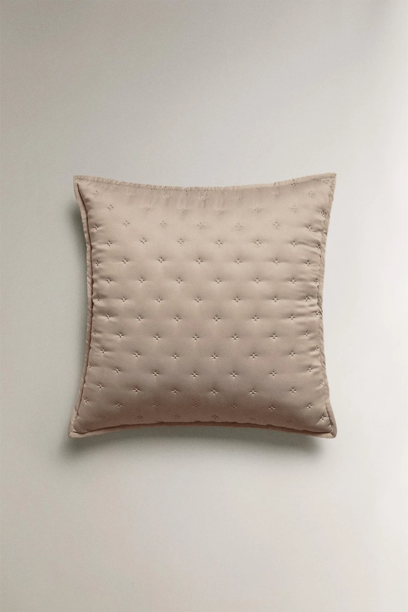 HOUSSE DE COUSSIN ÉDREDON SATIN LISSE NŒUDS