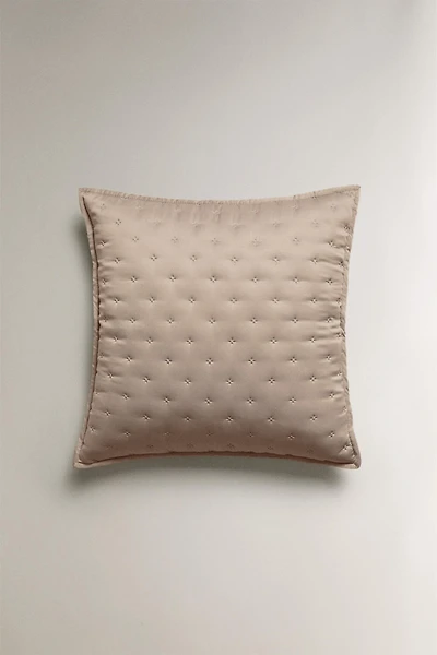 HOUSSE DE COUSSIN ÉDREDON SATIN LISSE NŒUDS
