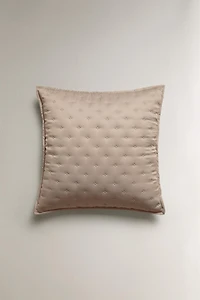 HOUSSE DE COUSSIN ÉDREDON SATIN LISSE NŒUDS