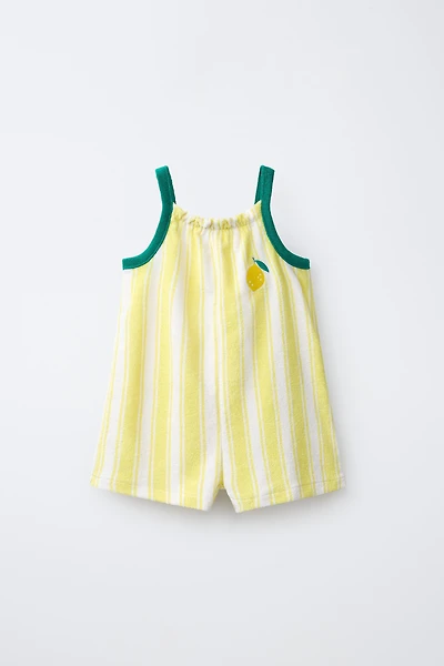 CASA LAWA X ZARA KIDS STRIPED TERRYCLOTH JUMPSUIT