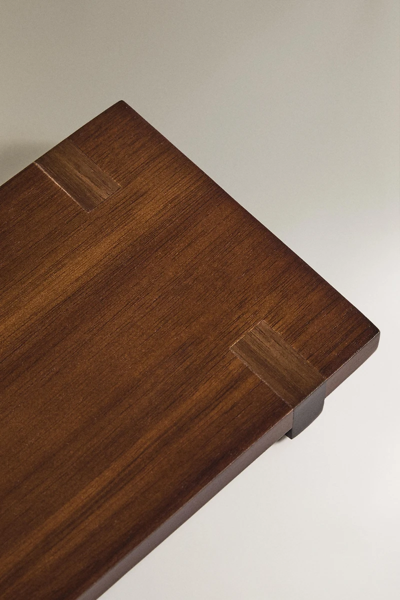 RECTANGULAR DECORATIVE WOODEN TRAY