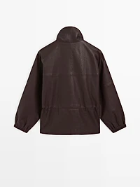 Nappa leather jacket with grainy finish